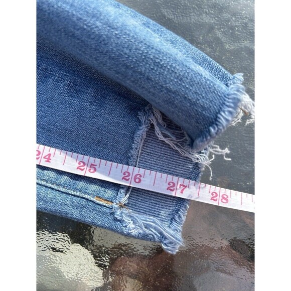 Madewell Women’s Size 29 High-Rise 9” Distressed Skinny Jeans Raw Hem - Picture 8 of 8